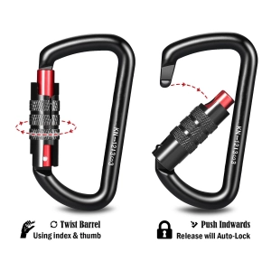 12kN Auto-locking Carabiner Operation
