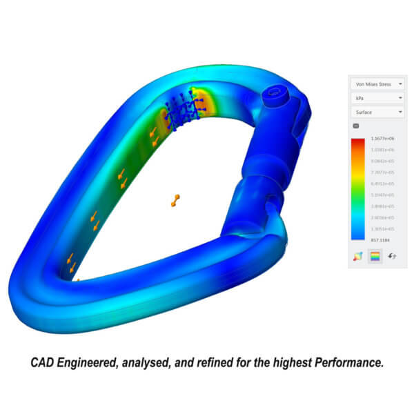 25kN Carabiner CAD Analysis
