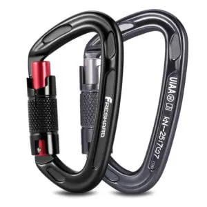 Freskaro 25kN Auto locking Climbing Carabiner Black & Space Grey