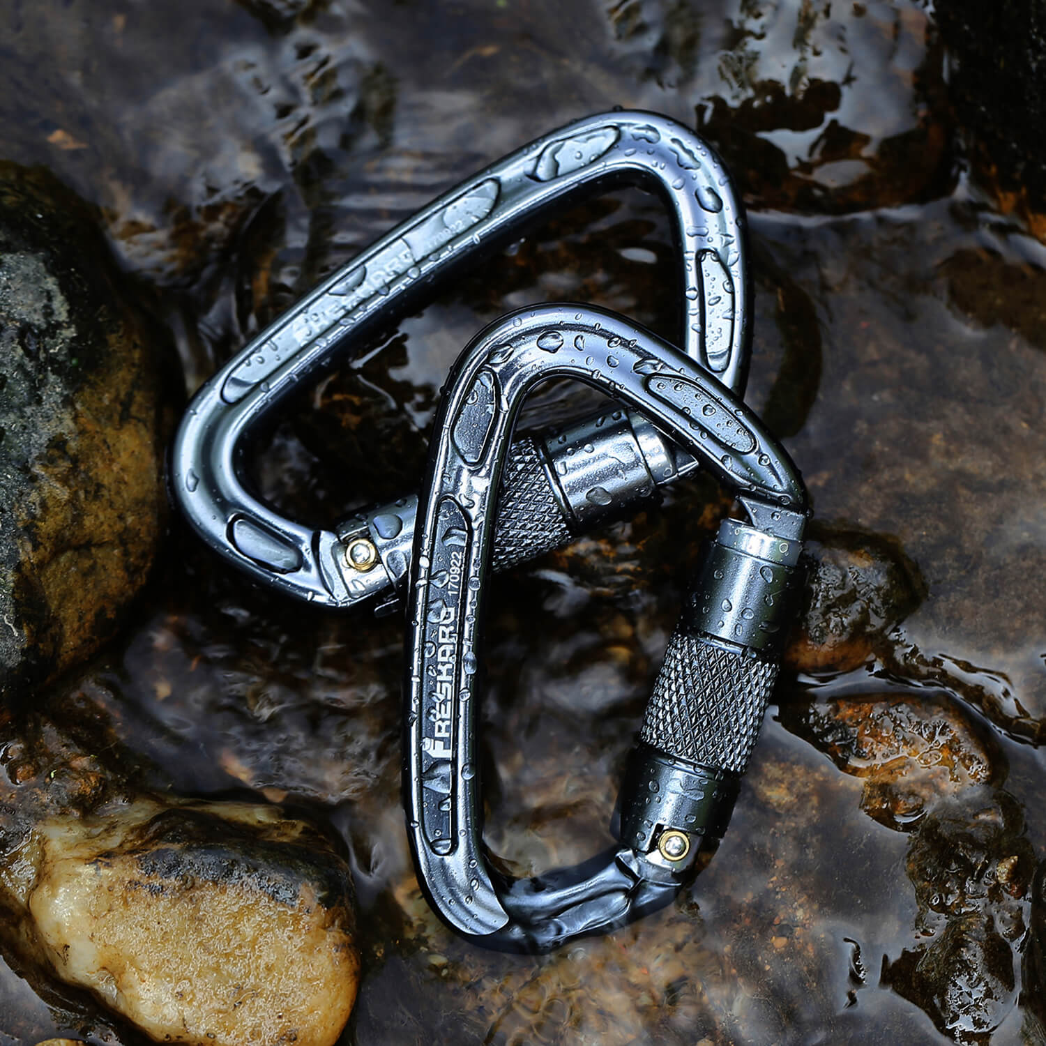 Dog Leash Climbing Traveling Camping Climbing Carabiners YAKAON 2pcs Aluminum Alloy Locking Carabiner Clips 25KN Heavy Duty D-Ring Carabiner Hook with Screwgate for Hammocks 