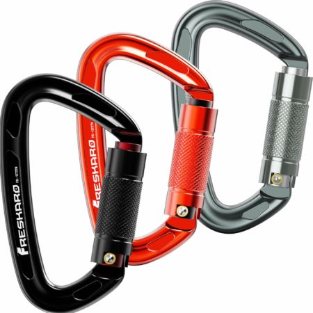 FresKaro Climbing Carabiner, Rock Climbing Carabiner. Autolock Autolocking Carabiner