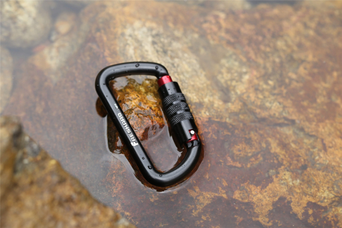 12kN Auto-locking Black Carabiner