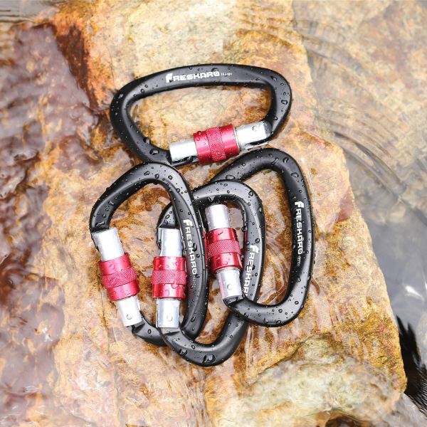 25kN Screw-locking Carabiner 4Pack