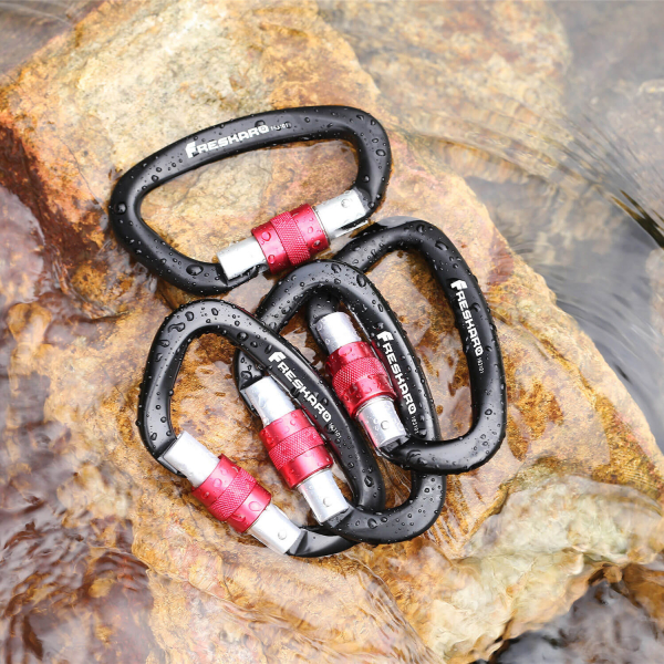 25kN Screw-locking Carabiner 4Pack
