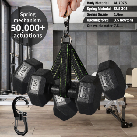 1kn 360kN carabiner 360 degree swivel