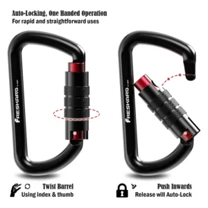 12kN Auto-locking Carabiner Operation