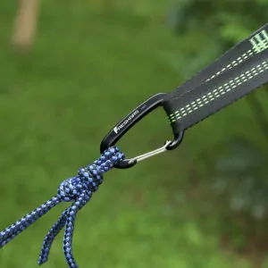 12kN Screw-locking Black Carabiner for Hammock