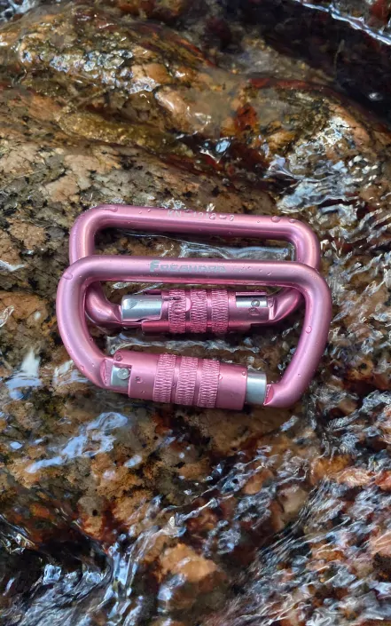 12kN Screw Lock Carabiner Pink 2pack