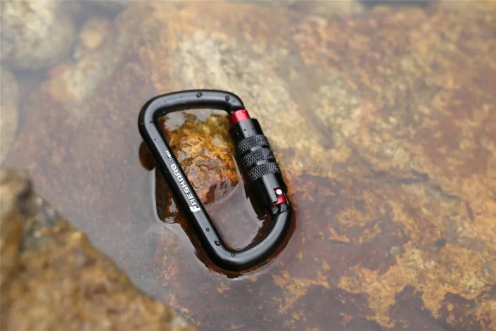 12kN Auto-locking Black Carabiner