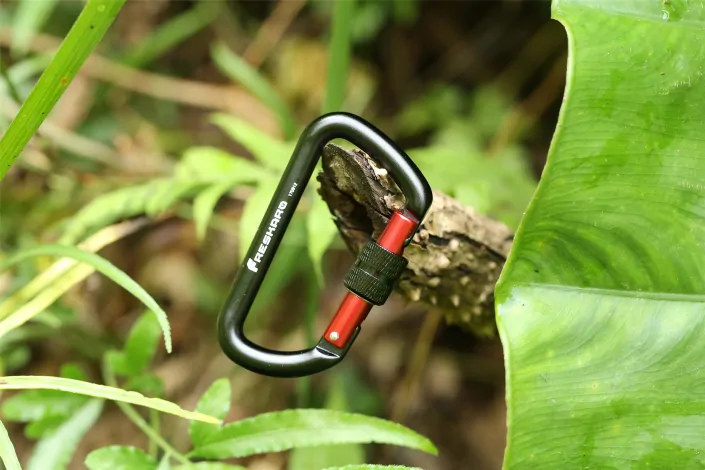 12kN Screw-locking Black Carabiner