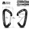 15kn carabiner dimensions