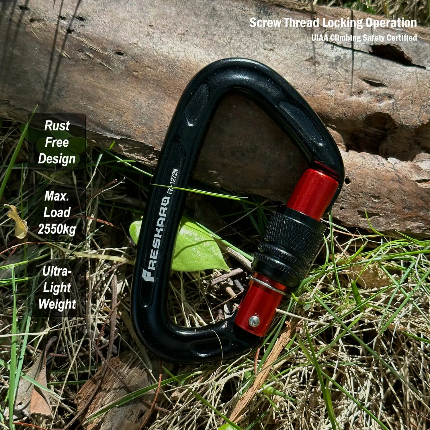 25kn carabiner on grass